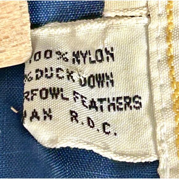 Vtg Ski Daddle Pack-In Products Duck Down Puffer Blue Jacket W/ Hood Size XL - Picture 9 of 16